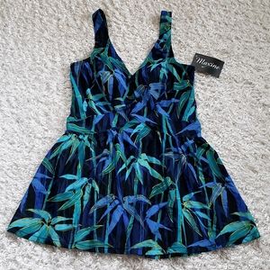 NWT Swim Dress Figure Flattering Full Coverage